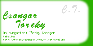 csongor toreky business card