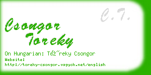 csongor toreky business card